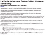 La P&ecirc;che to become Quebec's first fair trade community